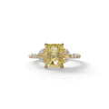 2.5 Carat Yellow Lab Grown Diamond Engagement Ring · Radiant Cut Nature-Inspired | Aurora - view 1