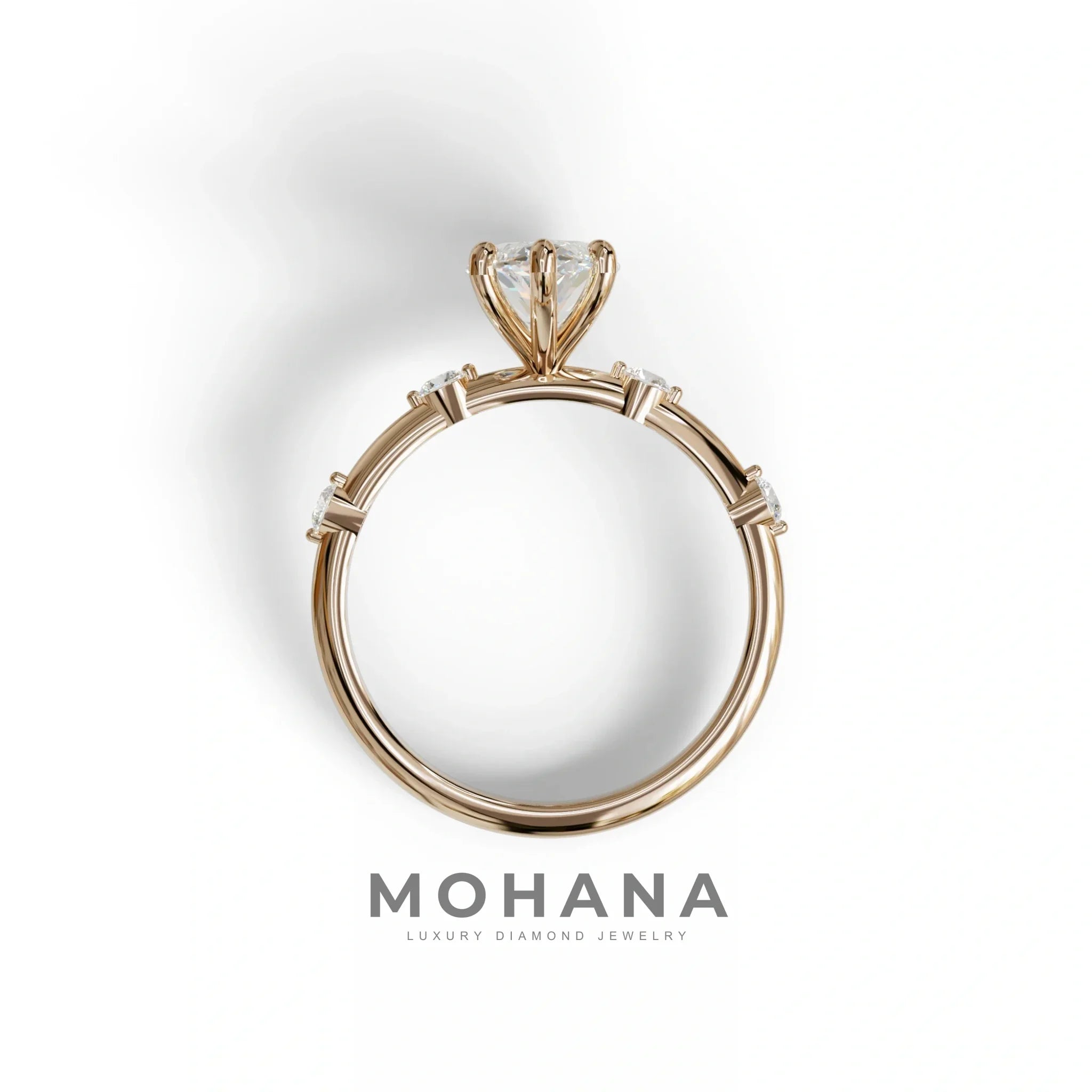 2.5 Ct Marquise Cut Lab Diamond In Space-Chanel Setting Ring - Nimi