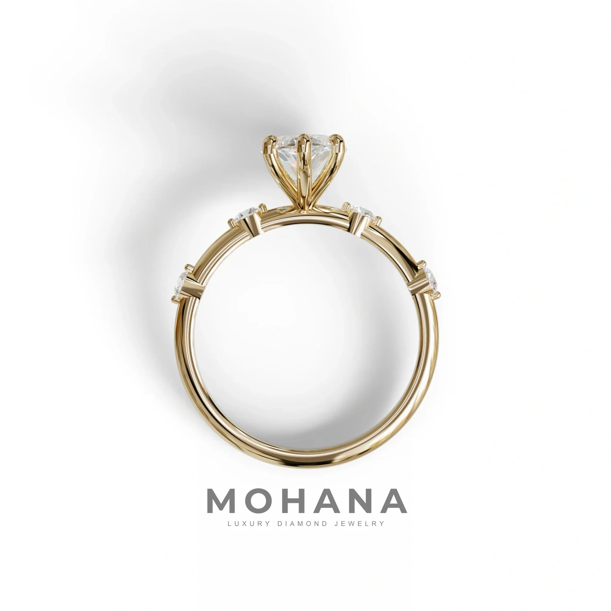 2.5 Ct Marquise Cut Lab Diamond In Space-Chanel Setting Ring - Nimi