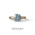 2 Carat Blue Round Cut Solitaire Lab Diamond Ring - Fury - 10K Solid Gold / Yellow Gold