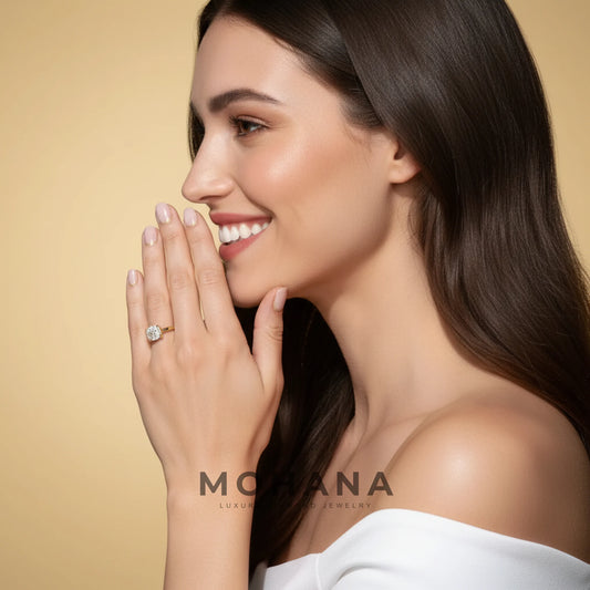 2 Carat E VVS Cushion Cut Lab Grown Diamond Half-Bezel Solitaire Engagement Ring – Ultra Low Profile