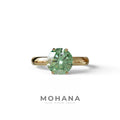 2 Carat Green Round Cut Solitaire Lab Diamond Ring - Fury - 10K Solid Gold / Yellow Gold