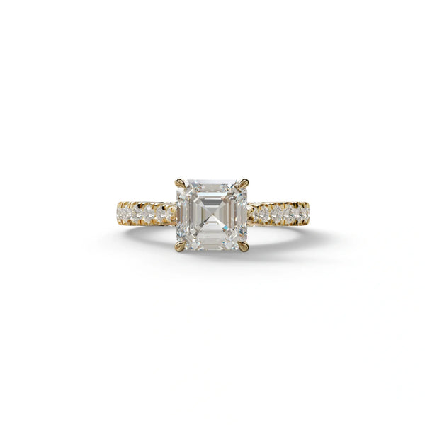 2 Carat Lab Grown Diamond Engagement Ring – Asscher Cut Hidden Halo | Kay