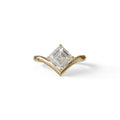 2 Ct Asscher Cut Lab Grown Diamond In Solitaire Engagement Ring - Louily - 10K Solid Gold / Yellow Gold