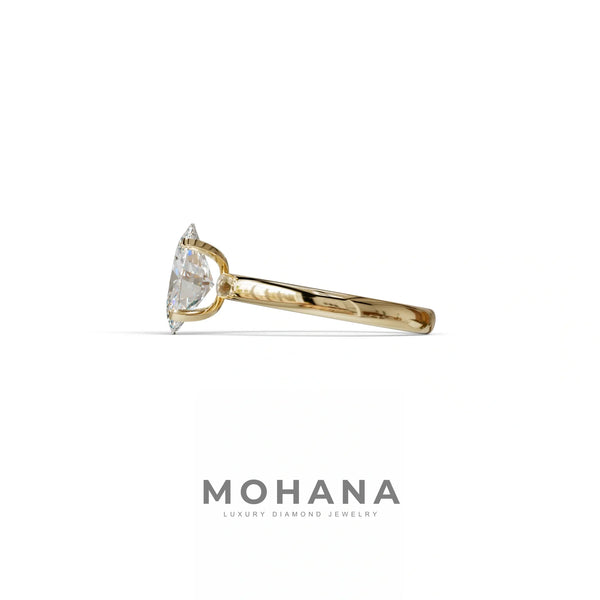 2 Carat Lab Grown Diamond Engagement Ring – Oval Cut Solitaire | Eira alternate view