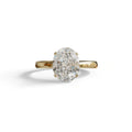 2ct Oval solitaire Diamond Ring White Gold Lab Diamond Engagement Ring - Eira - 10K Solid Gold / Yellow Gold