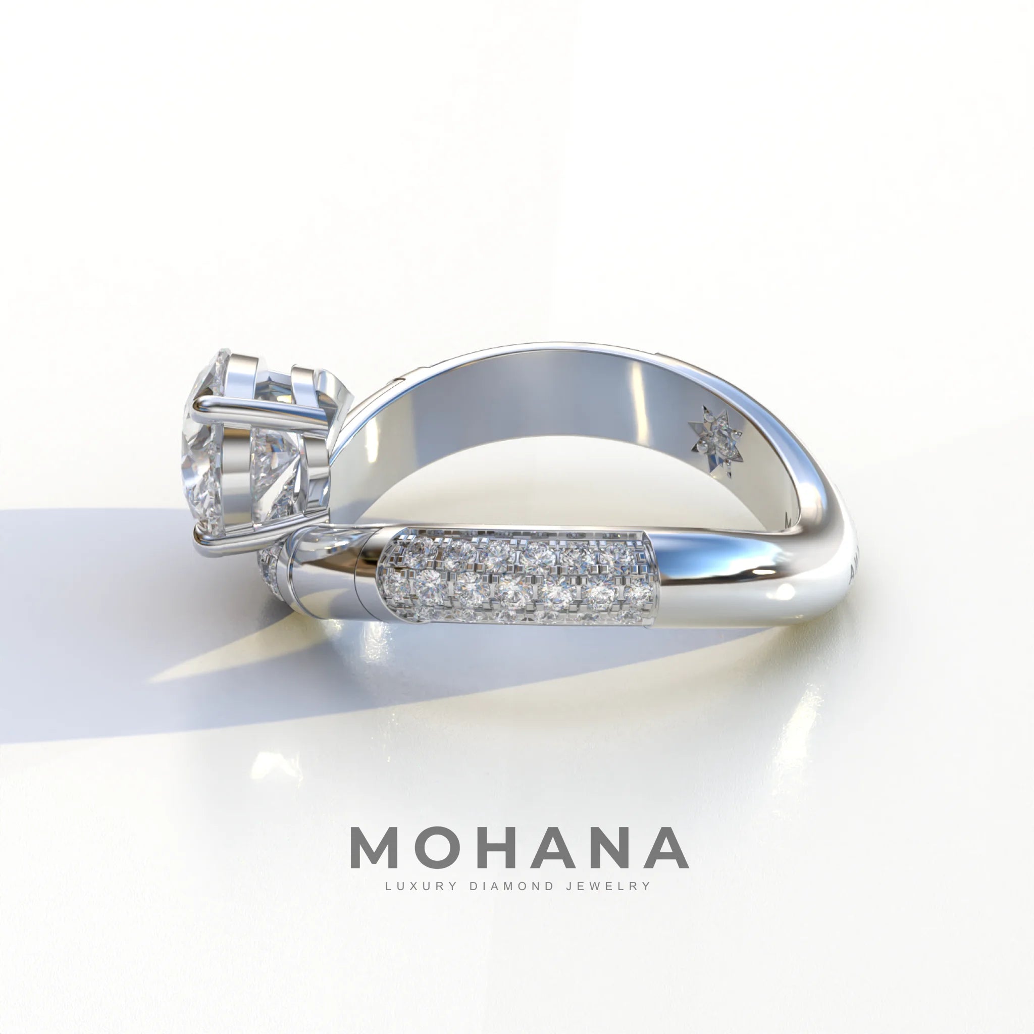 2 Carat East-West Pear Cut Lab Diamond Engagement Ring - J’Lure