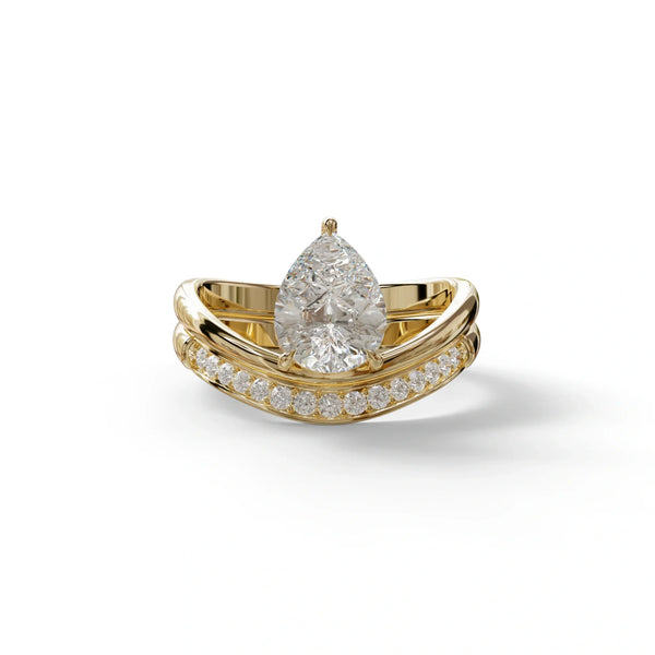 2 Carat Lab Grown Diamond Engagement Ring – Pear Cut Solitaire