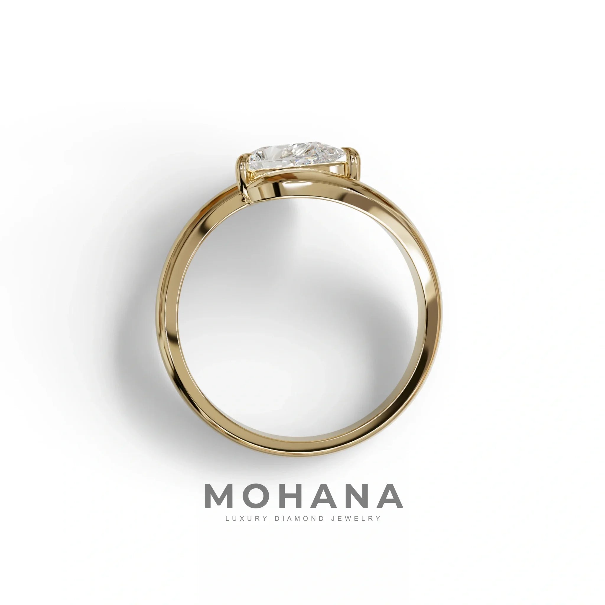 1 Carat E VVS Pear Cut Solitaire Lab Grown Diamond Ring - Maniya