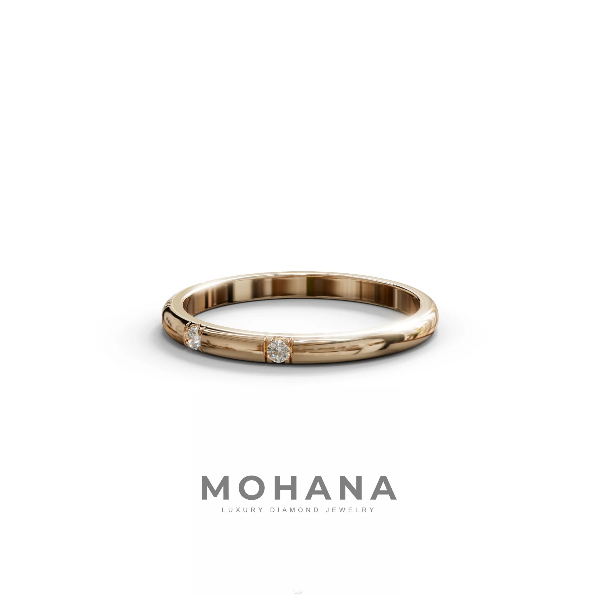Elsa Peretti - Colorless Round Cut Lab Diamond Eternity Ring| Flux Setting | Wedding band