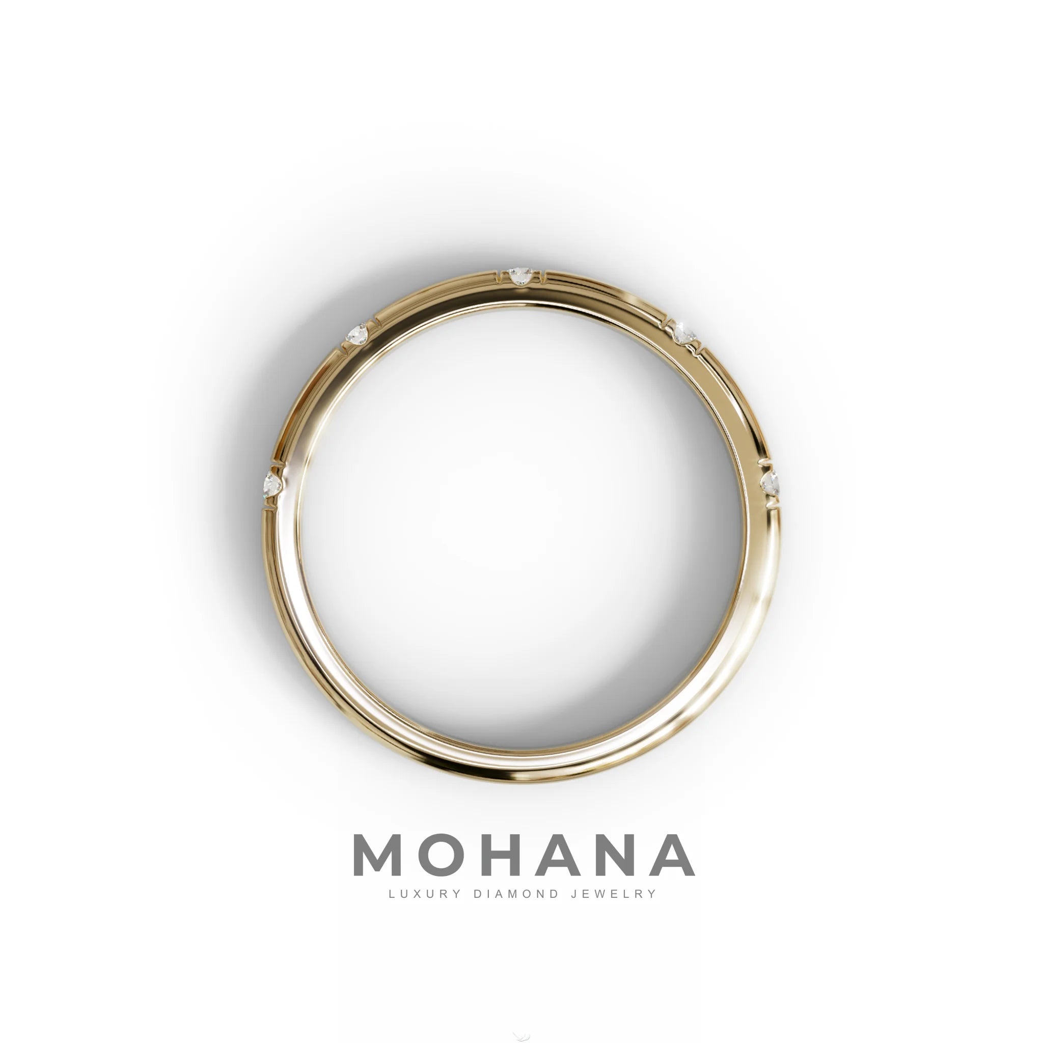 Elsa Peretti - Colorless Round Cut Lab Diamond Eternity Ring| Flux Setting | Wedding band