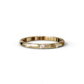 Elsa Peretti - Colorless Round Cut Lab Diamond Eternity Ring| Flux Setting | Wedding band - 10K Solid Gold / Yellow Gold