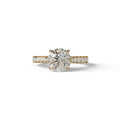 2 Carat Round Cut E VVS Lab Grown Diamond Engagement Ring | Hidden Halo & Pave setting - Brilliant - 10K Solid Gold