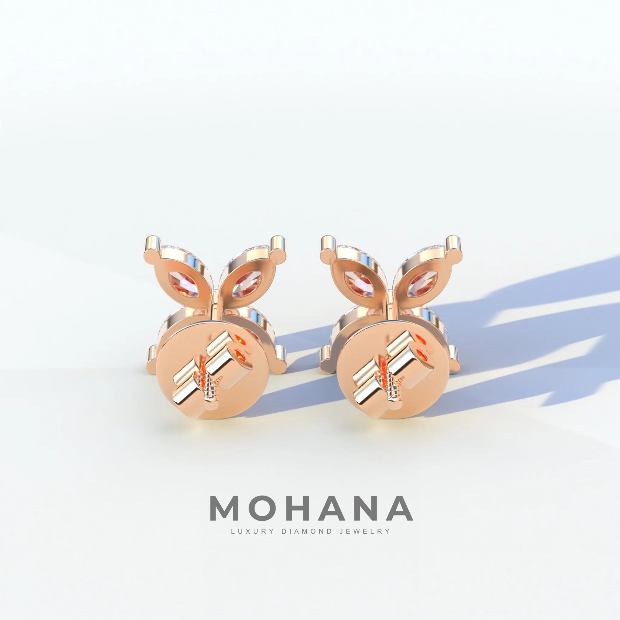 2 Carat E VVS Marquise Cut Lab Grown Diamond Stud Earrings - Maria Tash