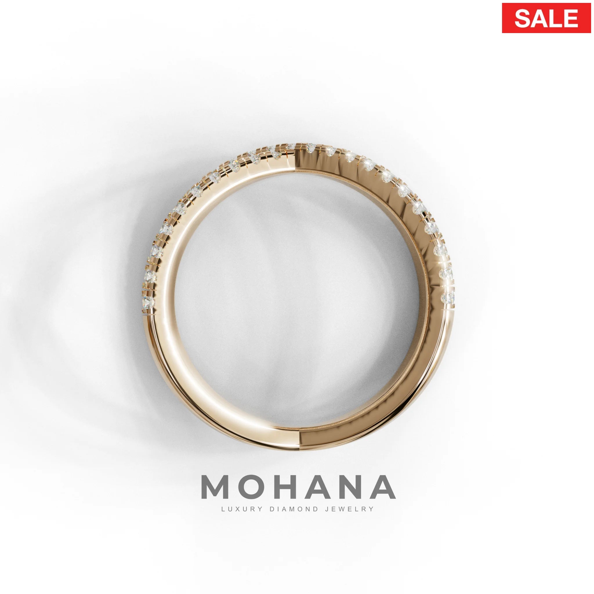 E-VVS Round Lab Grown Diamond Criss-Cross Wedding Band