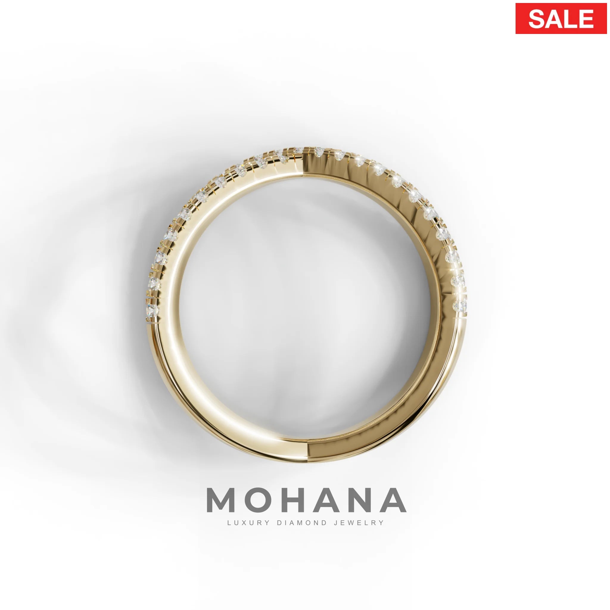 E-VVS Round Lab Grown Diamond Criss-Cross Wedding Band
