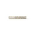 E/VVS Round Lab Grown Diamond Wedding Band - 13 Stone Pave Ring - 10K Solid Gold / Yellow Gold