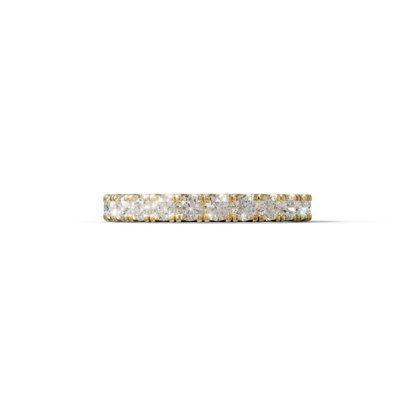 2 Carat Lab Grown Diamond Wedding Band – Round Cut Pavé