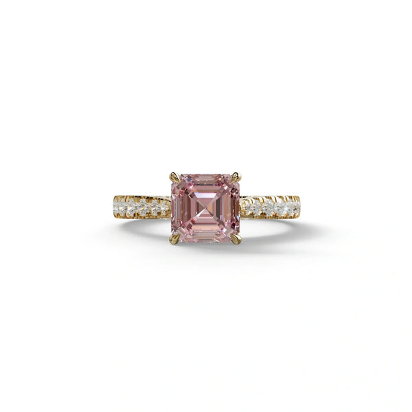 2 Carat Pink Lab Grown Diamond Engagement Ring – Asscher Cut Hidden Halo | Kay
