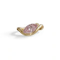 2 Ct Fancy Vivid Pink Marquise Cut Lab Diamond In Solitaire Setting Ring - Jiani - 10K Solid Gold / Yellow Gold