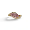2 Carat Fancy Intense Pink marquise Cut lab grown Diamond Engagement Ring - Maya - 10K Solid Gold / Yellow Gold