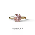 2 Carat Pink Round Cut Solitaire Lab Diamond Ring - Fury - 10K Solid Gold / Yellow Gold