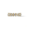 Yellow Gold Marquise & Round Brilliant Diamond Flower Cluster Ring - 18k Gold - 10K Solid Gold / Yellow Gold