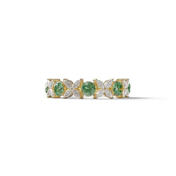 2 Carat Yellow Lab Grown Diamond Wedding Band – Round Cut Cluster