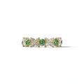 Yellow Gold Marquise & Round Brilliant Diamond Flower Cluster Ring - 18k Gold - 10K Solid Gold / Yellow Gold