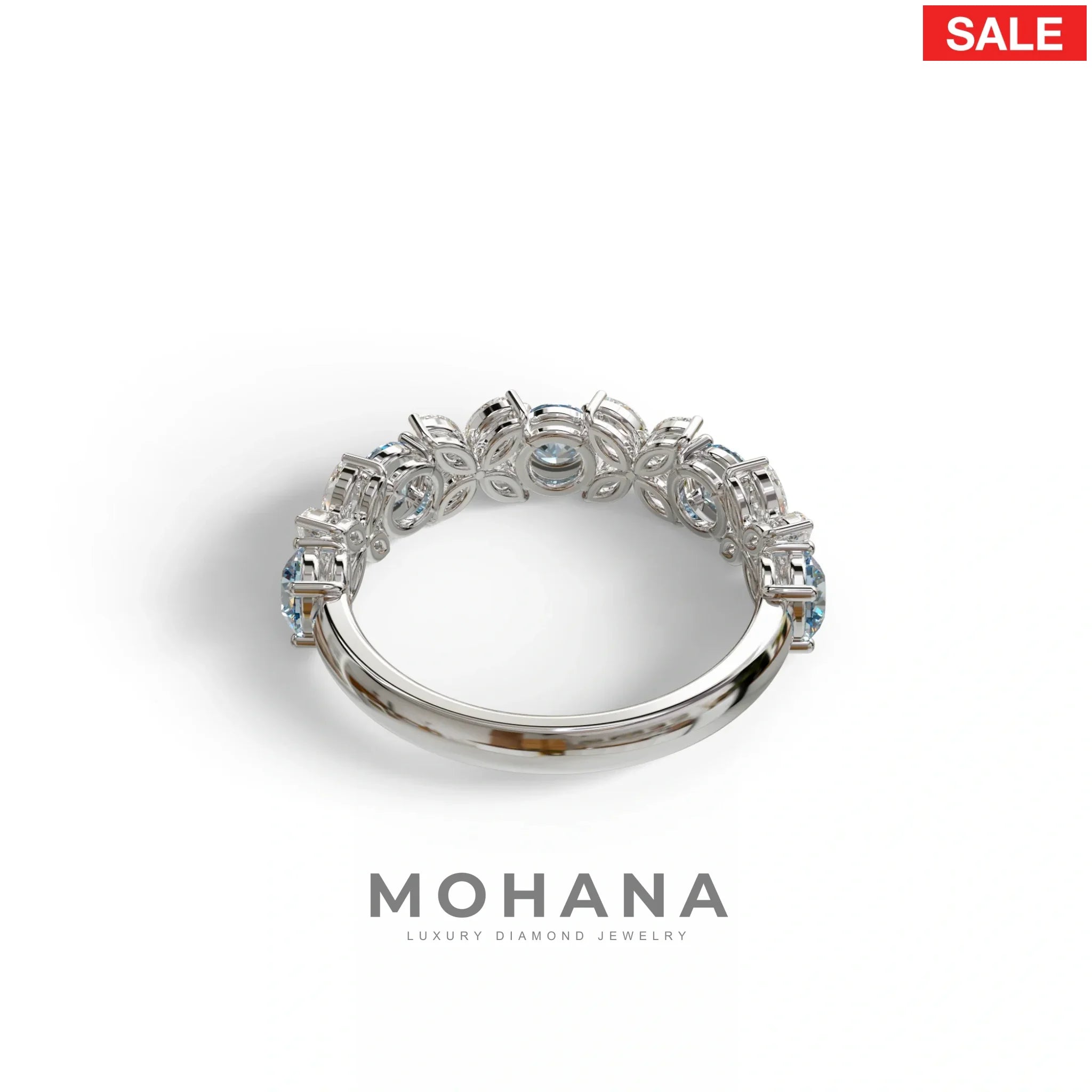 Yellow Gold Marquise & Round Brilliant Diamond Flower Cluster Ring - 18k Gold