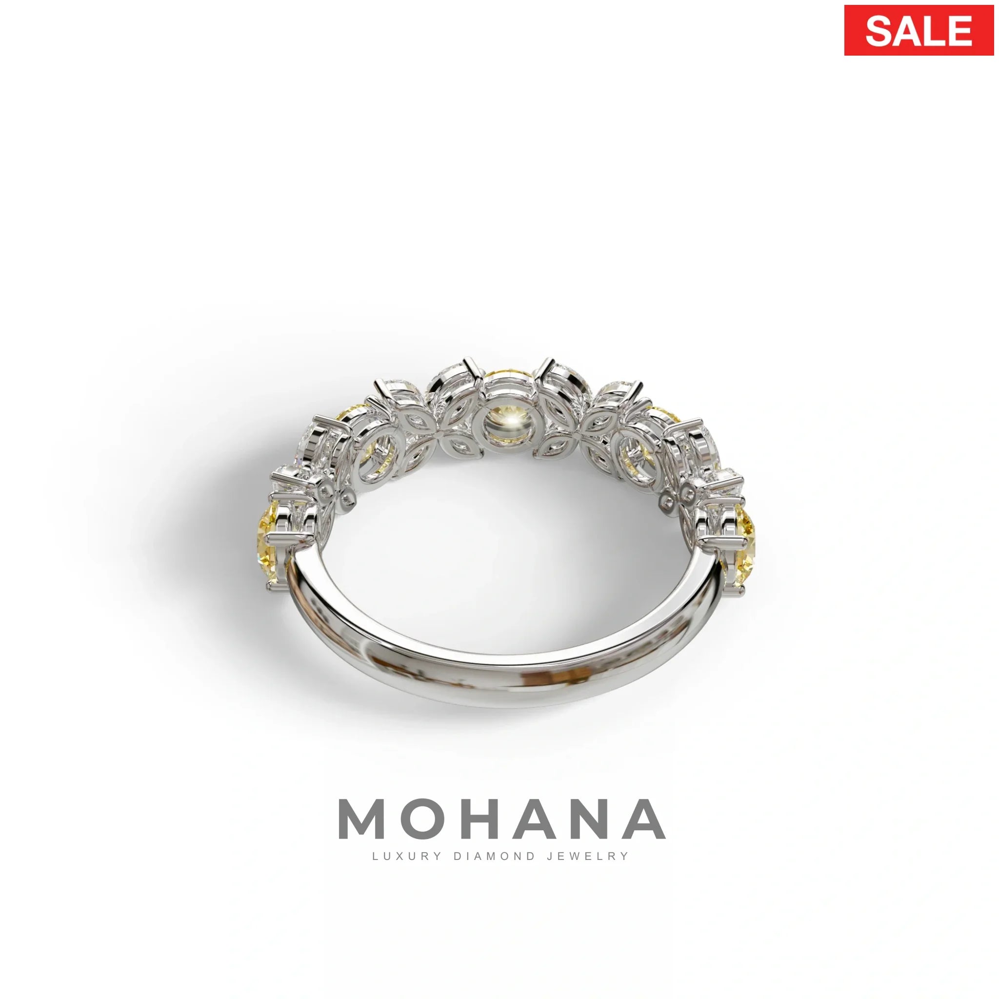 Yellow Gold Marquise & Round Brilliant Diamond Flower Cluster Ring - 18k Gold