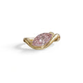 2 Ct Fancy Vivid Pink Marquise Cut Lab Diamond In Solitaire Setting Ring - Jiani - 10K Solid Gold / Yellow Gold