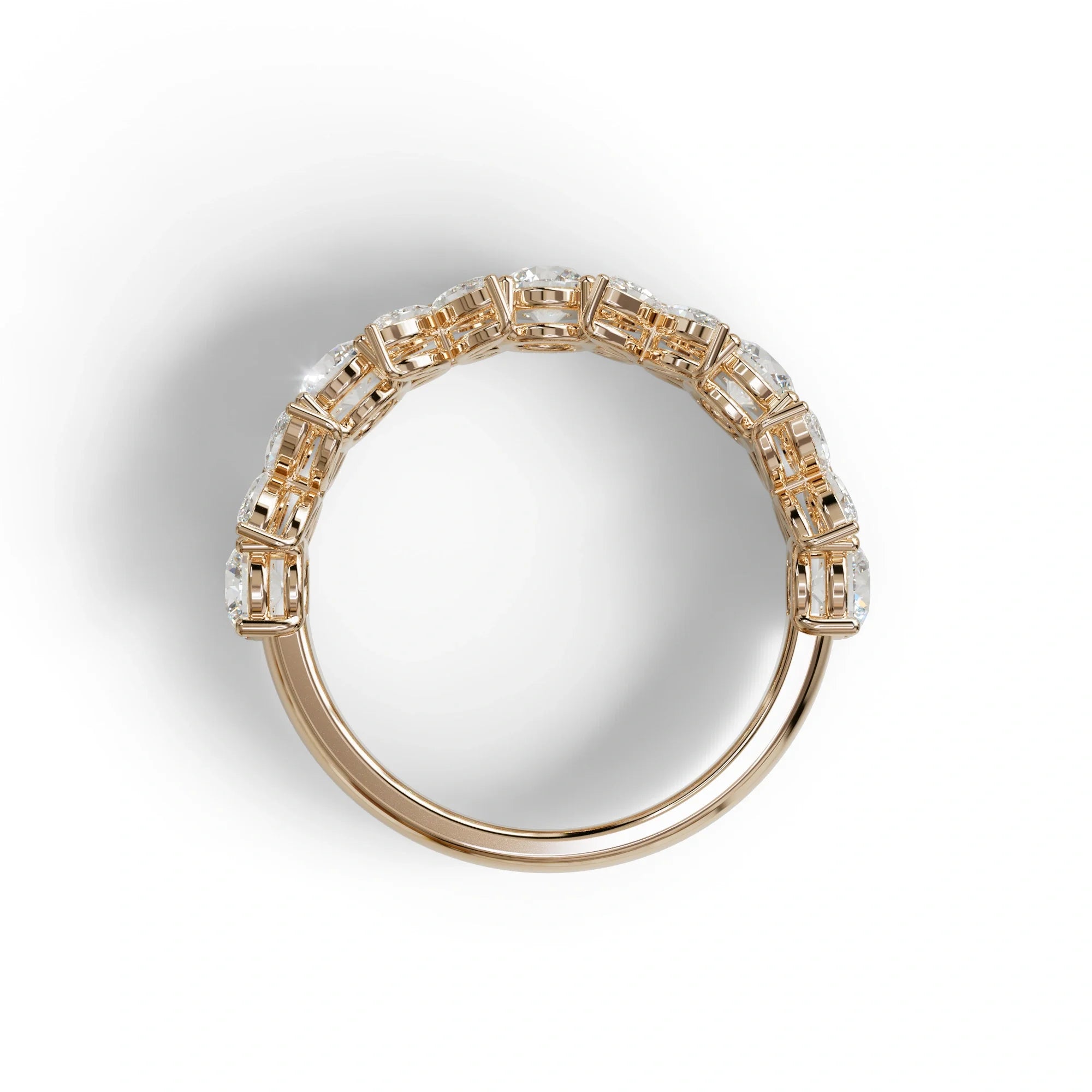 Yellow Gold Marquise & Round Brilliant Diamond Flower Cluster Ring - 18k Gold