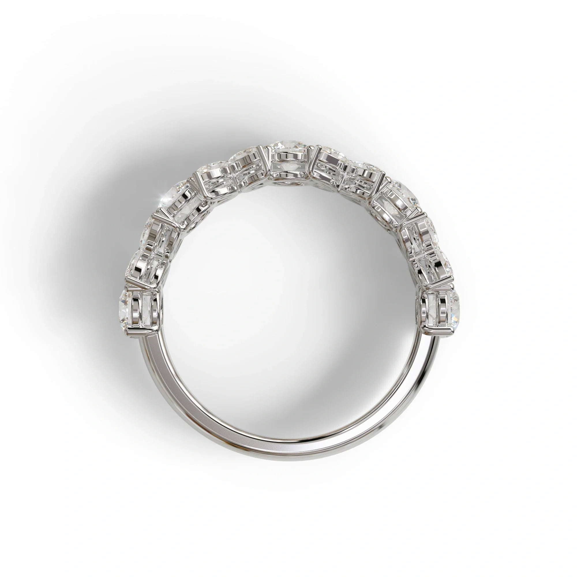 Yellow Gold Marquise & Round Brilliant Diamond Flower Cluster Ring - 18k Gold