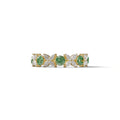 Yellow Gold Marquise & Round Brilliant Diamond Flower Cluster Ring - 18k Gold - 10K Solid Gold / Yellow Gold