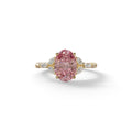 2.5 Carat Pink Lab Grown Diamond Engagement Ring · Oval Cut Nature-Inspired | Halcyon - view 1