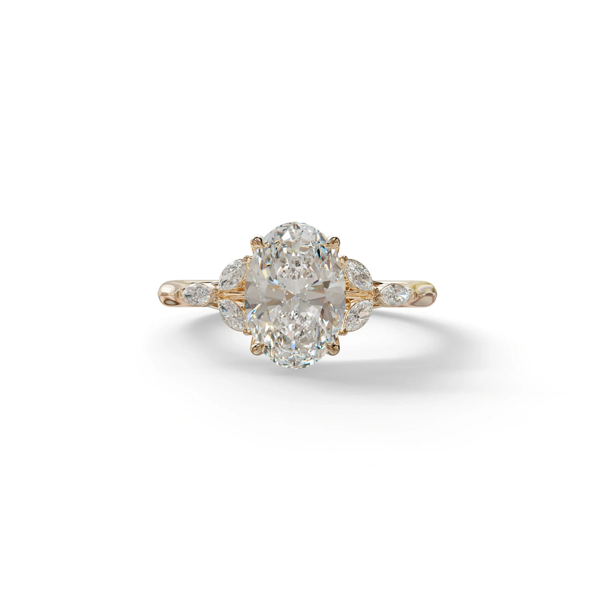2.5 Carat Lab Grown Diamond Engagement Ring · Oval Cut Nature-Inspired | Halcyon - view 2