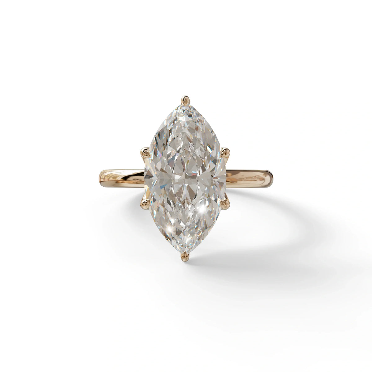 5 Carat Lab Grown Diamond Engagement Ring · Marquise Cut Hidden Halo | Etoile - view 2