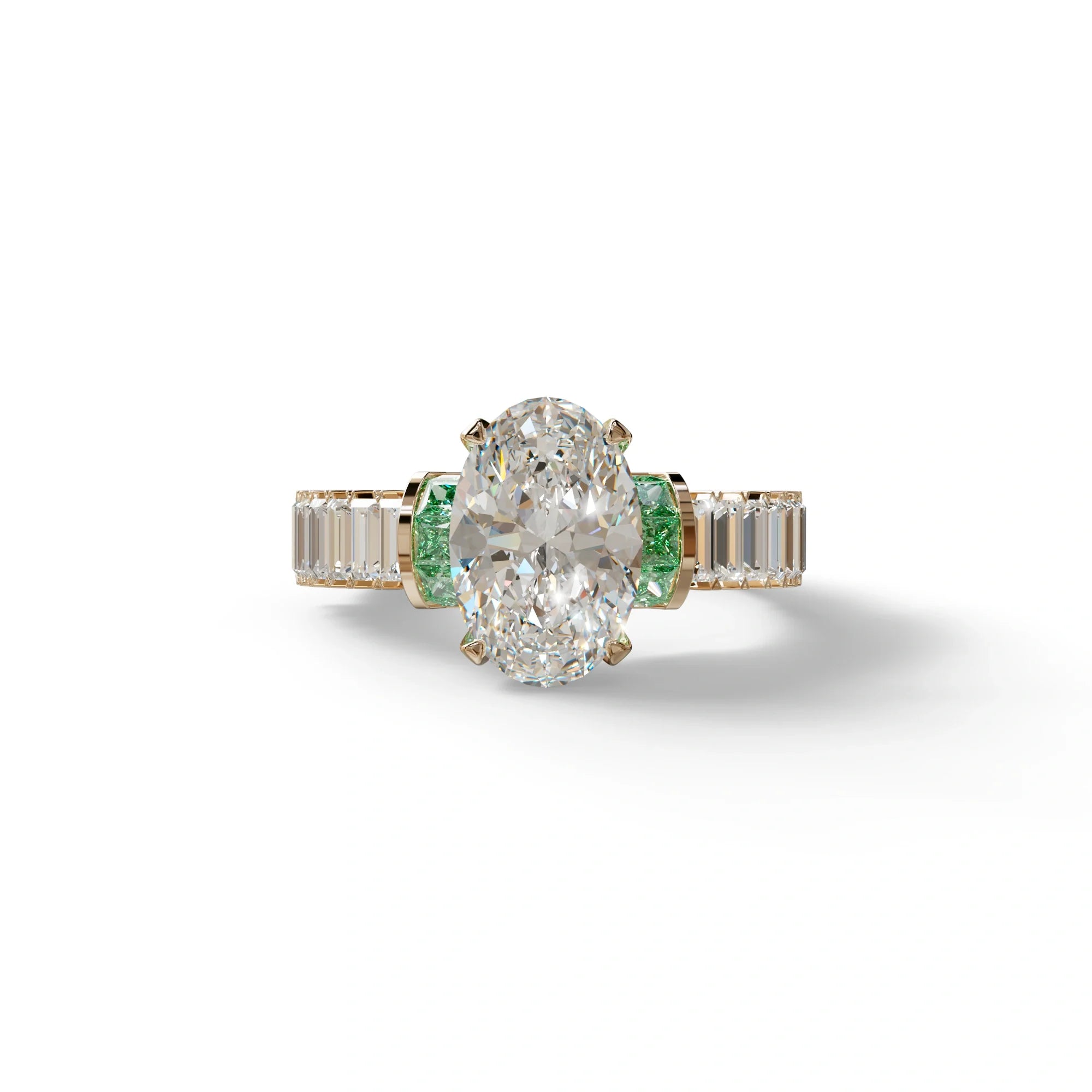 3 Carat E-VVS Oval Cut Lab-Grown Diamond Wedding Ring – Bellora - 10K Solid Gold / Rose Gold