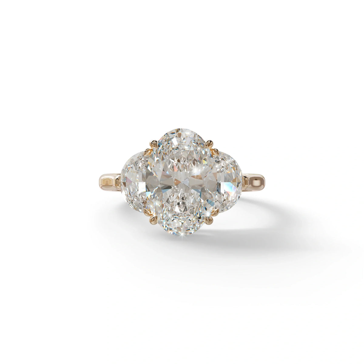 3 Carat Lab Grown Diamond Engagement Ring · Oval Cut Three Stone | Constellation - view 2