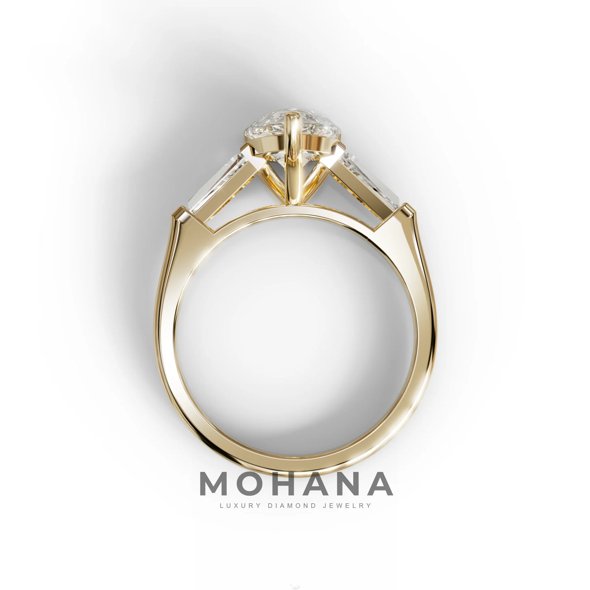 3.40ct E/VVS Pear & Tapered Baguette Three Stone Lab Diamond3.R4i0ncgt -E /BVeVlSl aPear & Tapered Baguette Three Stone