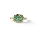 3 to 5 Carat Green Lab Grown Diamond Engagement Ring · Cushion Cut Bezel Set | Reverie - view 1
