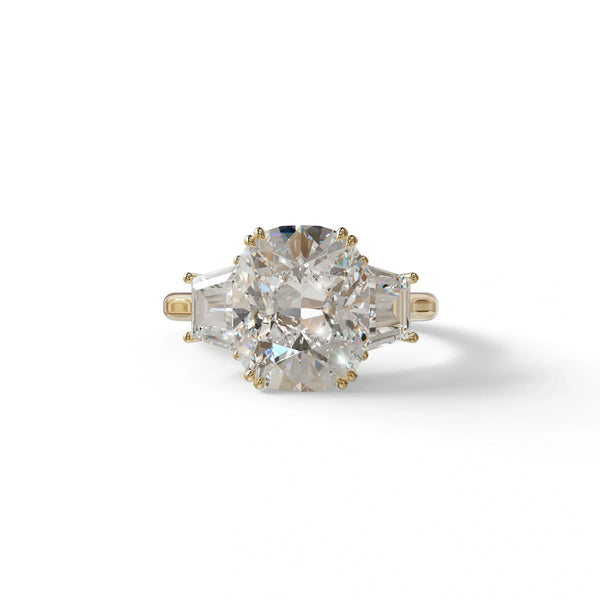 3.5 Carat Lab Grown Diamond Engagement Ring · Cushion Cut Three Stone | Trilogy
