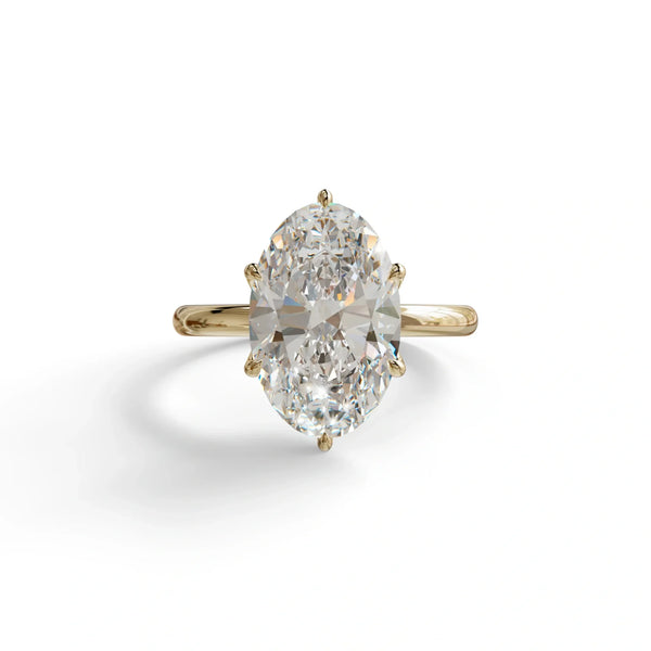 3 to 5 Carat Lab Grown Diamond Engagement Ring · Oval Cut Hidden Halo | Selene