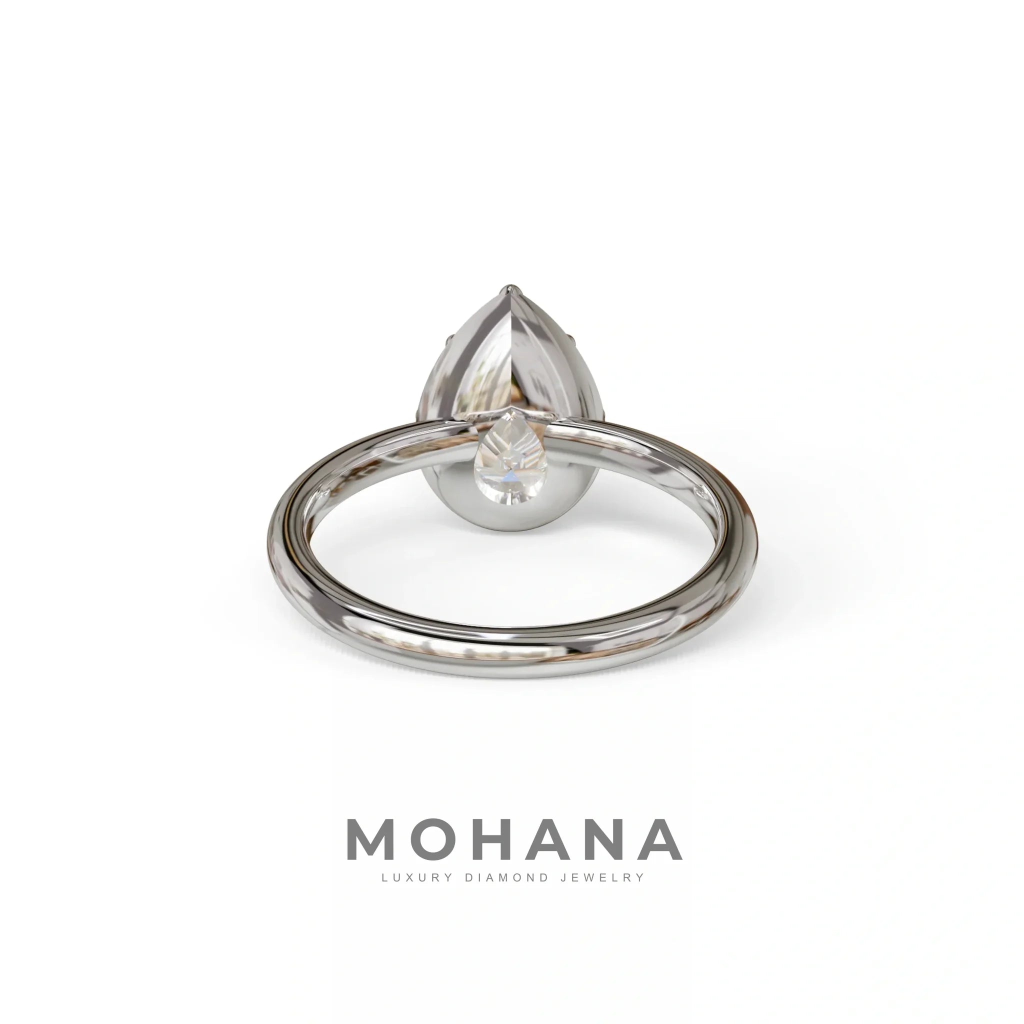 3 to 5 Carat Lab Grown Diamond Engagement Ring · Pear Cut Bezel Set | Mirage - Engagement Ring