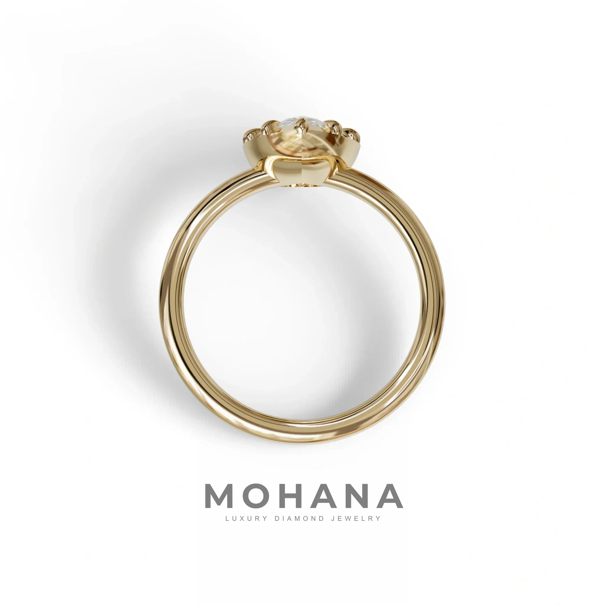 3 to 5 Carat Lab Grown Diamond Engagement Ring · Pear Cut Bezel Set | Mirage - view 7