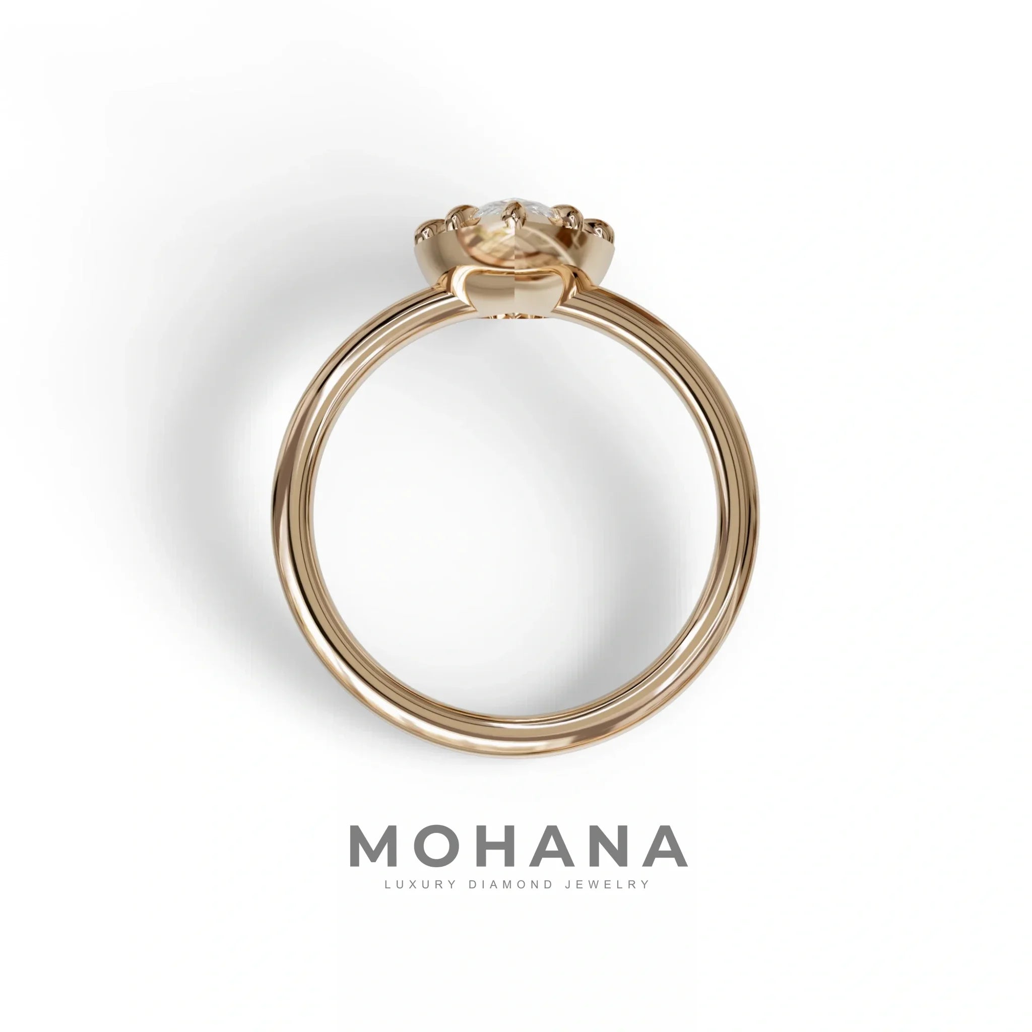 3 to 5 Carat Lab Grown Diamond Engagement Ring · Pear Cut Bezel Set | Mirage - view 8