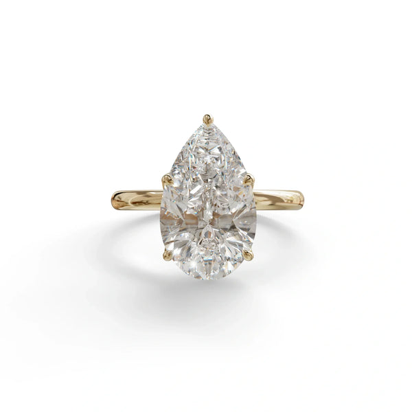 3 to 5 Carat Lab Grown Diamond Engagement Ring · Pear Cut Hidden Halo | Lyra
