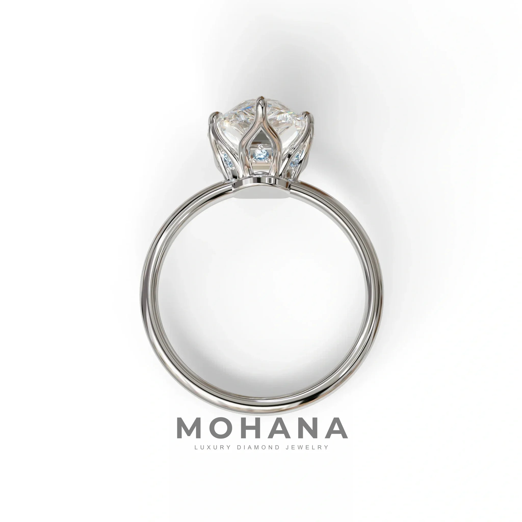 3 to 5 Carat Lab Grown Diamond Engagement Ring · Pear Cut Hidden Halo | Lyra - view 9