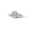 3.5 Carat E-VVS Round Cut Lab Diamond Ring - Halo & Pave Setting Wedding Ring - 10K Solid Gold / Yellow Gold